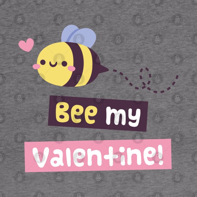 Kawaii Bee My Valentine Pun by rustydoodle